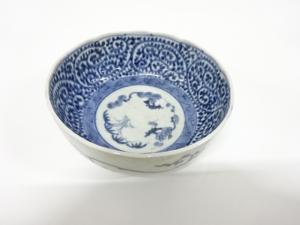 古伊万里　染付　蛸唐草　鉢